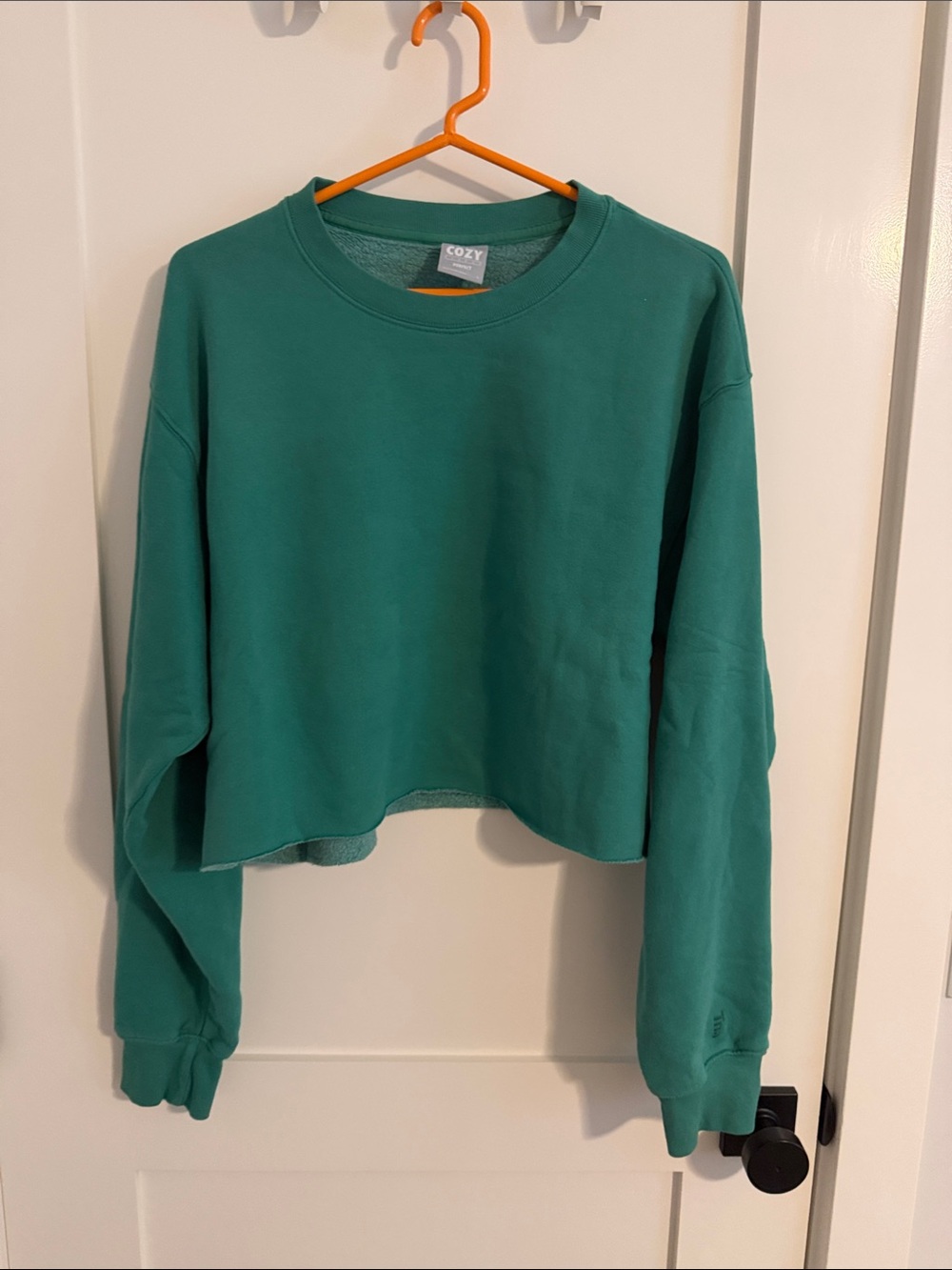 WORN ONCE TNA COZY FLEECE PERFECT CROP CREWNECK